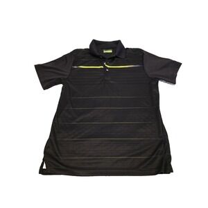 PGA Tour Pro Series Athletic Fit Golf Polo Black Shirt - Men's Medium